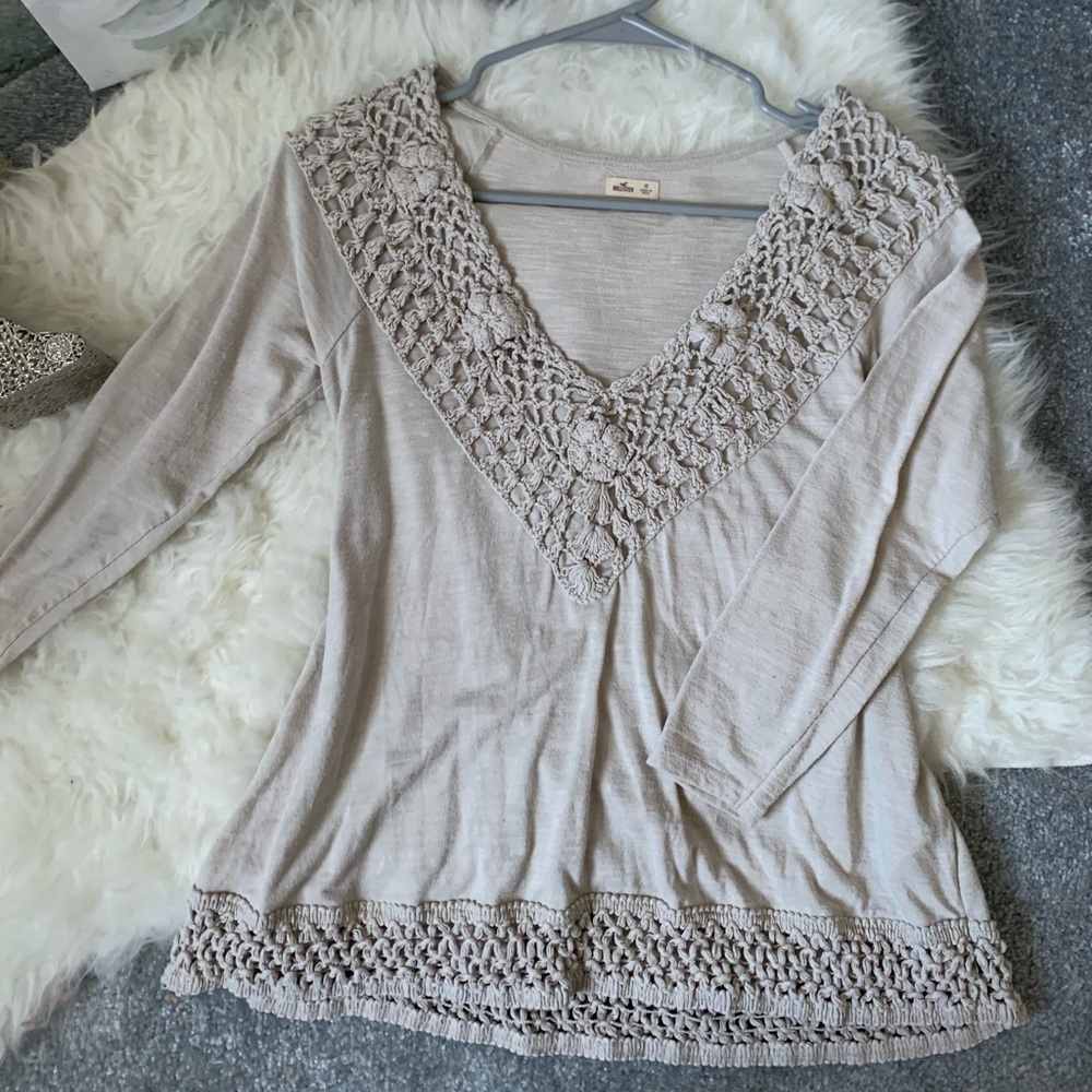 Hollister 1/4 sleeve top